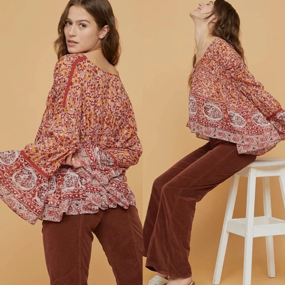 🇺🇸FIRM PRICE🇺🇸Free people Lorriane Tiered Kimono top